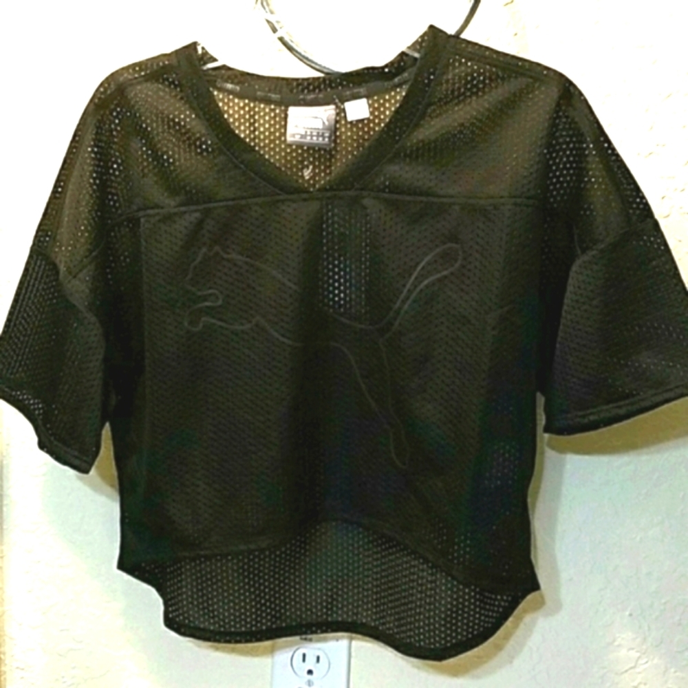 Nwt puma blk Jersey crop top